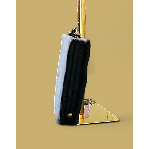 Vtg.1950’s L&M Spotlight Matte Satin Black Fabric Clutch, rhinestone Clasp, USA - Picture 8 of 10